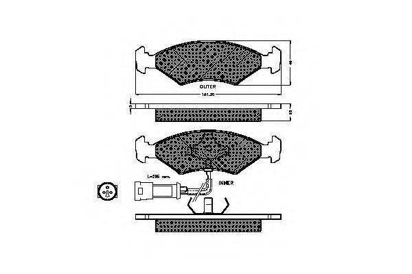 SPIDAN 30132 Комплект гальмівних колодок, дискове гальмо