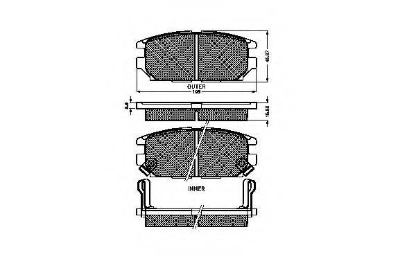 SPIDAN 32122 Комплект гальмівних колодок, дискове гальмо