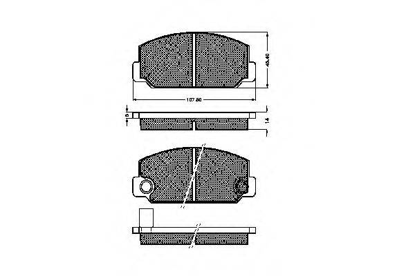 SPIDAN 32601 Комплект гальмівних колодок, дискове гальмо
