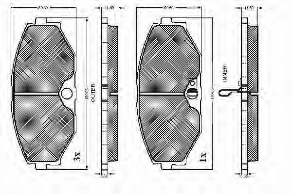 SPIDAN 32814 Комплект гальмівних колодок, дискове гальмо