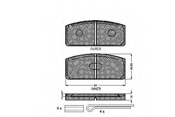 SPIDAN 32876 Комплект гальмівних колодок, дискове гальмо