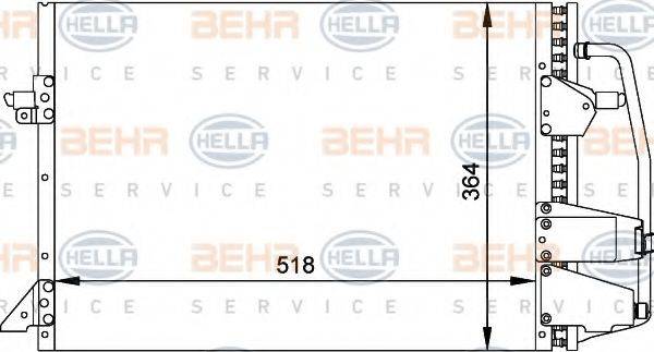 BEHR HELLA SERVICE 8FC351035701 Конденсатор, кондиціонер