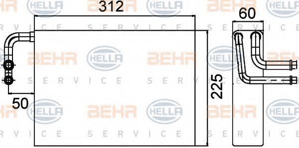 BEHR HELLA SERVICE 8FV351210801 Випарник, кондиціонер