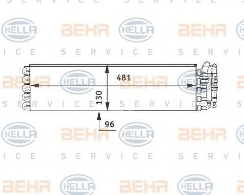 BEHR HELLA SERVICE 8FV351211491 Випарник, кондиціонер