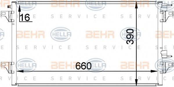 BEHR HELLA SERVICE 8FC351300341 Конденсатор, кондиціонер
