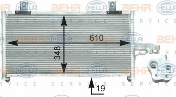 BEHR HELLA SERVICE 8FC351302741 Конденсатор, кондиціонер