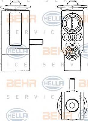 BEHR HELLA SERVICE 8UW351303381 Розширювальний клапан, кондиціонер
