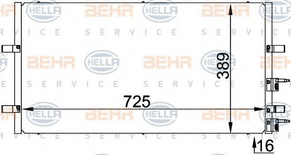 BEHR HELLA SERVICE 8FC351318411 Конденсатор, кондиціонер