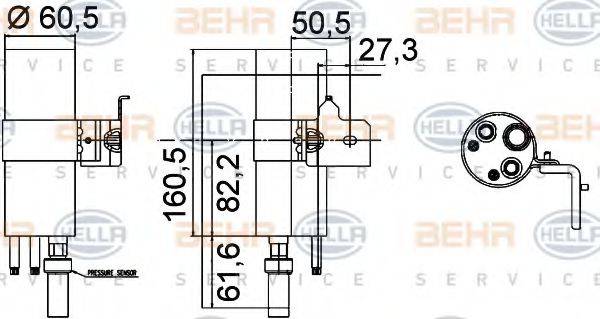 BEHR HELLA SERVICE 8FT351335251 Осушувач, кондиціонер