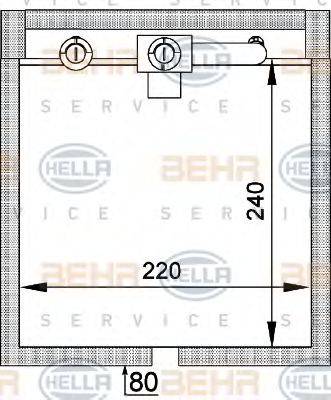 BEHR HELLA SERVICE 8FV351336011 Випарник, кондиціонер