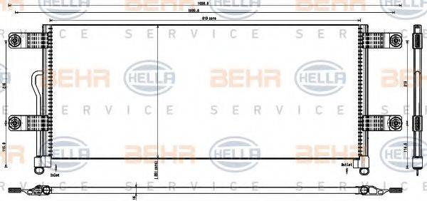 BEHR HELLA SERVICE 8FC351343231 Конденсатор, кондиціонер