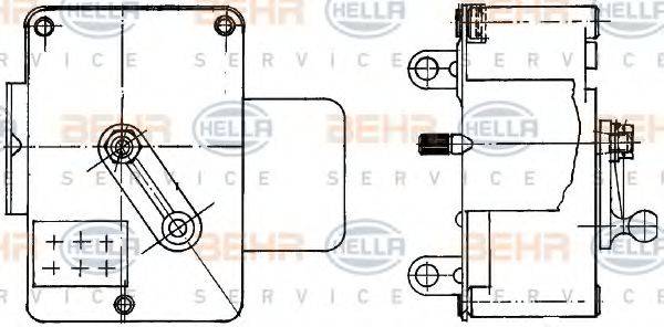 BEHR HELLA SERVICE 6NW351344051 Регулювальний елемент, змішувальний клапан
