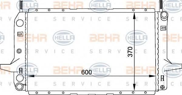 BEHR HELLA SERVICE 8MK376720171 Радіатор, охолодження двигуна