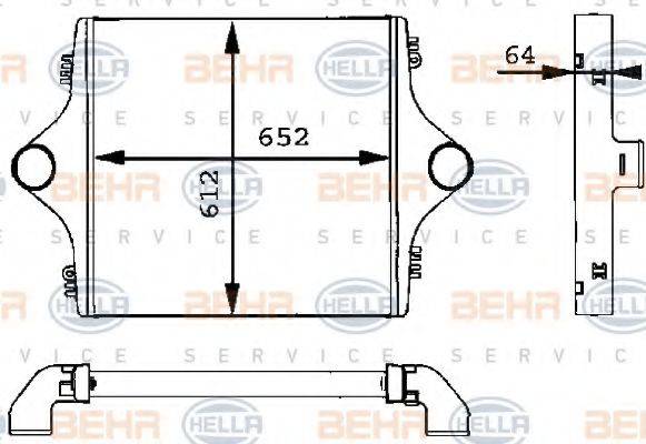 Інтеркулер BEHR HELLA SERVICE 8ML 376 723-741 Інтеркулер BEHR HELLA SERVICE 8ML 376 723-741