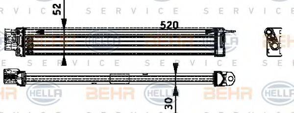 BEHR HELLA SERVICE 8MO376726211 масляний радіатор, моторне масло