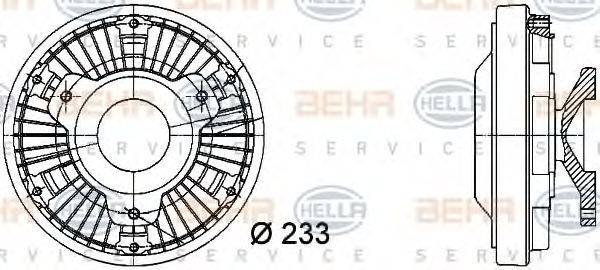 BEHR HELLA SERVICE 8MV376728381 Зчеплення, вентилятор радіатора