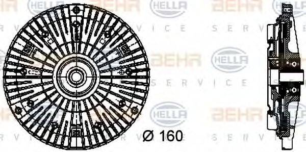 BEHR HELLA SERVICE 8MV376732061 Зчеплення, вентилятор радіатора
