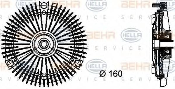 BEHR HELLA SERVICE 8MV376732331 Зчеплення, вентилятор радіатора
