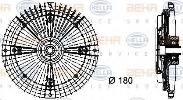 BEHR HELLA SERVICE 8MV376732471 Зчеплення, вентилятор радіатора