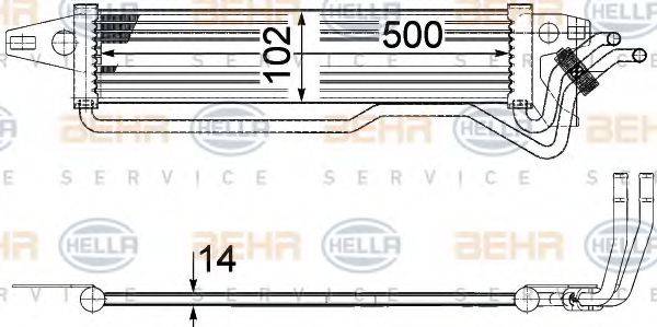 BEHR HELLA SERVICE 8MK376749811 Радіатор, охолодження двигуна