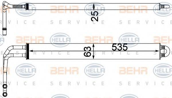 BEHR HELLA SERVICE 8MO376750781 Олійний радіатор, рульове керування