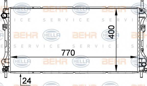 BEHR HELLA SERVICE 8MK376755321 Радіатор, охолодження двигуна