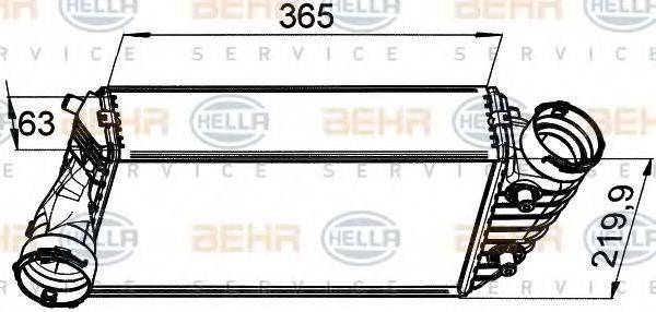 BEHR HELLA SERVICE 8ML376765471 Інтеркулер