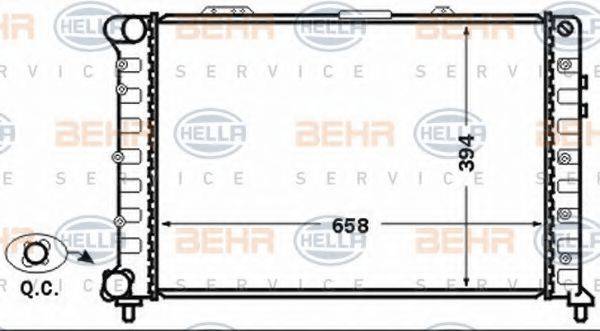 BEHR HELLA SERVICE 8MK376766061 Радіатор, охолодження двигуна