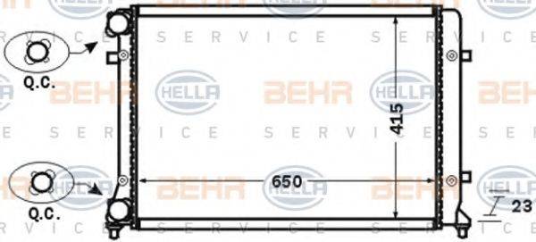 BEHR HELLA SERVICE 8MK376774011 Радіатор, охолодження двигуна