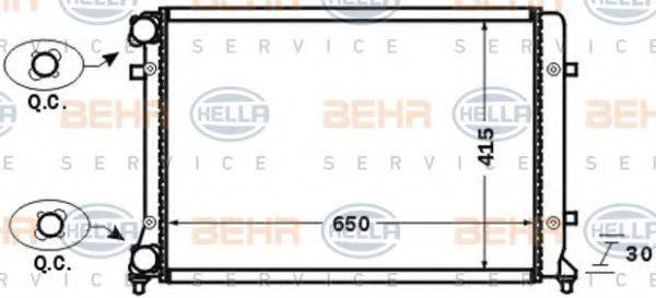 BEHR HELLA SERVICE 8MK376774021 Радіатор, охолодження двигуна