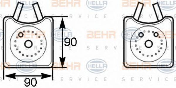 BEHR HELLA SERVICE 8MO376778001 масляний радіатор, моторне масло