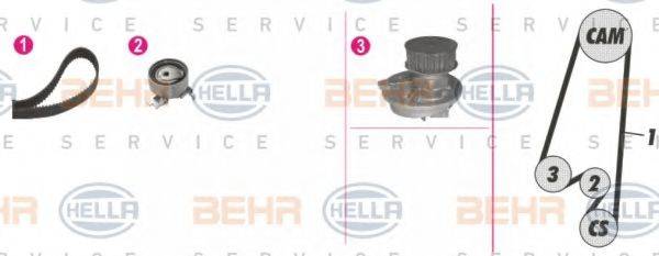 BEHR HELLA SERVICE 8MP376807891 Водяний насос + комплект зубчастого ременя