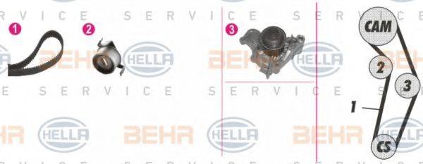 BEHR HELLA SERVICE 8MP376808891 Водяний насос + комплект зубчастого ременя