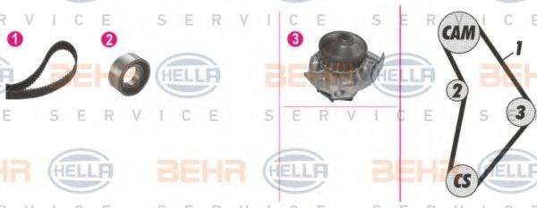 BEHR HELLA SERVICE 8MP376815811 Водяний насос + комплект зубчастого ременя