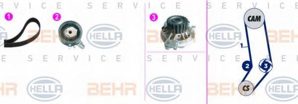 BEHR HELLA SERVICE 8MP376818811 Водяний насос + комплект зубчастого ременя