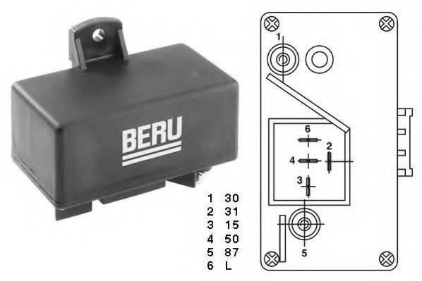 BERU GR065 Блок керування, час розжарювання