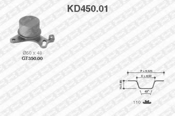SNR KD45001 Комплект ременя ГРМ