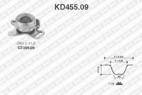 SNR KD45509 Комплект ременя ГРМ
