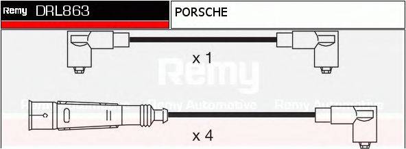 DELCO REMY DRL863 Комплект дротів запалювання