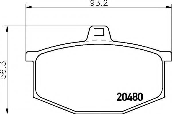 PAGID T0296 Комплект гальмівних колодок, дискове гальмо