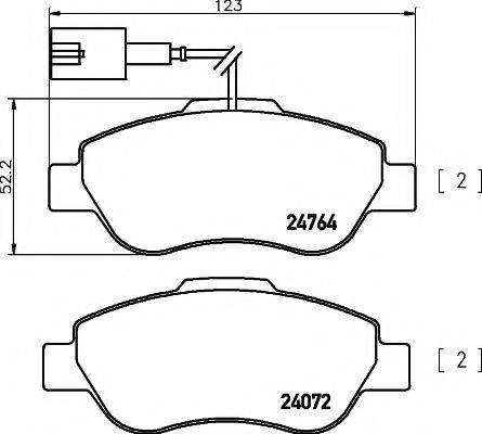PAGID T2215 Комплект гальмівних колодок, дискове гальмо