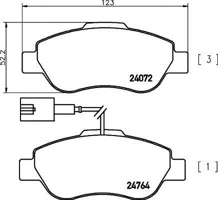 PAGID T1832 Комплект гальмівних колодок, дискове гальмо