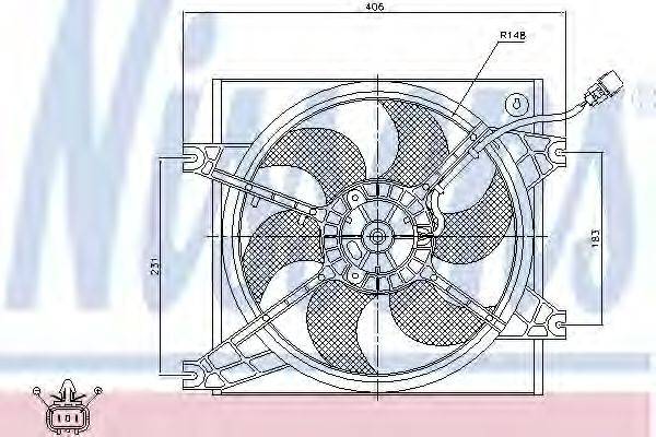 NISSENS 85085 Вентилятор, охолодження двигуна