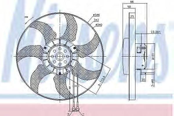 NISSENS 85802 Вентилятор, охолодження двигуна