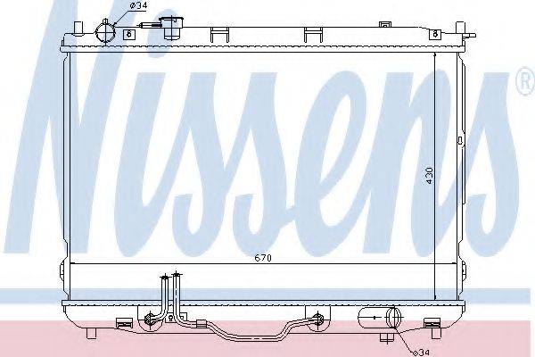 NISSENS 66634 Радіатор, охолодження двигуна