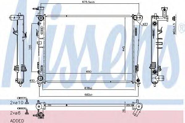 NISSENS 675045 Радіатор, охолодження двигуна