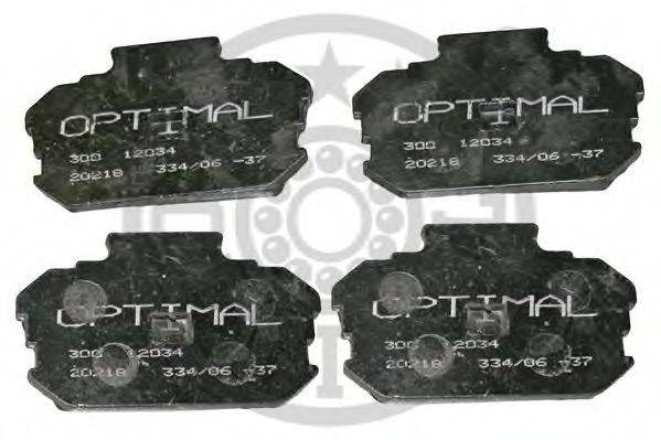 OPTIMAL 12034 Комплект гальмівних колодок, дискове гальмо