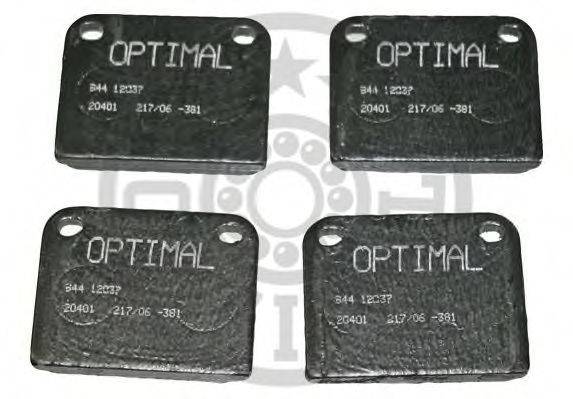 OPTIMAL 12037 Комплект гальмівних колодок, дискове гальмо