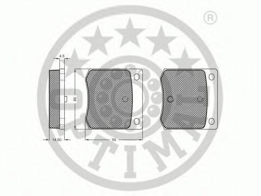 OPTIMAL 9236 Комплект гальмівних колодок, дискове гальмо