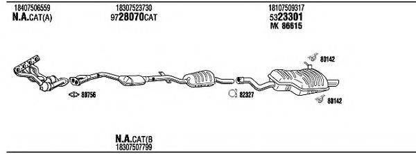 WALKER BWH16741 Система випуску ОГ